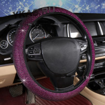 Оплетка на руль   Swarovski №4 - М, (без каркаса, мягкая) Фиолетовый