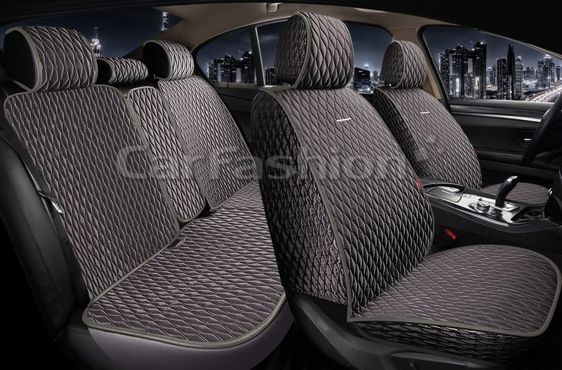 Комплект Накидок   «ICEBERG PLUS» Серый/Серый/Т.серый  ("холодок", искусственный шёлк)