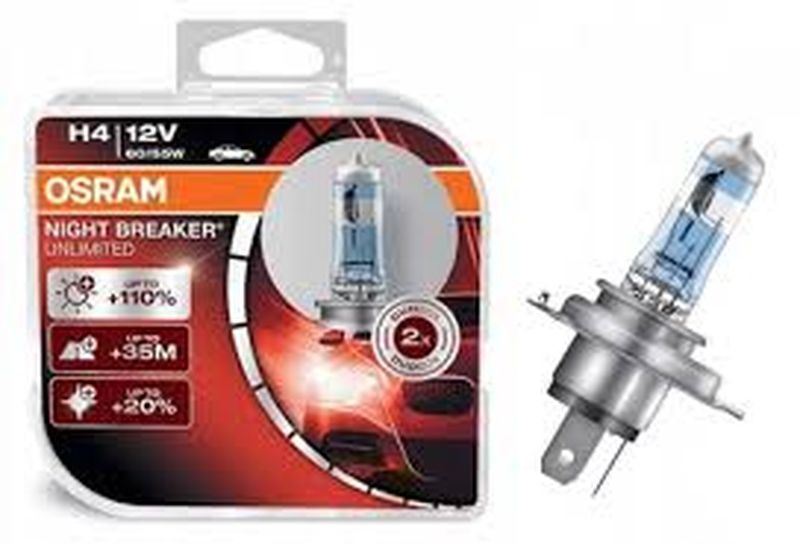 Лампа OSRAM 12V     H4   60/55W  NBU BOX  P43t  (2шт.) (+110%)