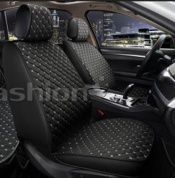 Накидки Фронт «CUBE FRONT» Чёрный/Чёрный/Серый (лён/экокожа)