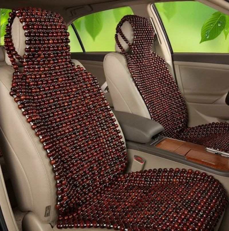 Накидка на переднее сидение  "Nova Bright" темно коричневая с подголовником (128х45см)