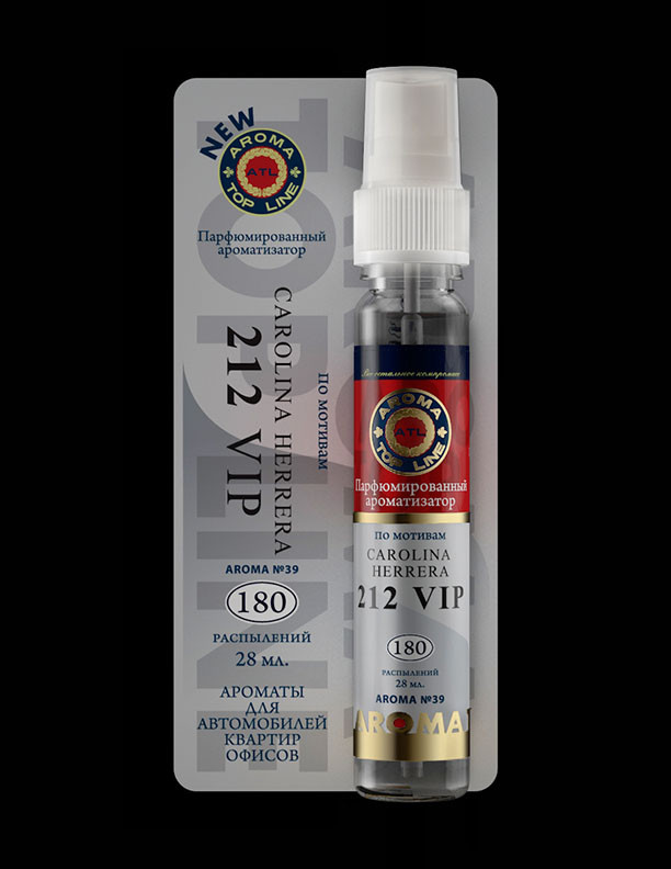 Осв.возд.  AROMA  Topline  Спрей Мужская серия  №39  Carolina Herera 212 VIP