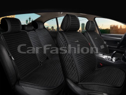 Комплект Накидок «MONACO FULL PLUS» Чёрный/Чёрный/Чёрный (велюр премиум класса/экокожа)