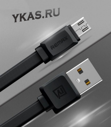 Кабель REMAX  USB - micro USB  (1м)  черный