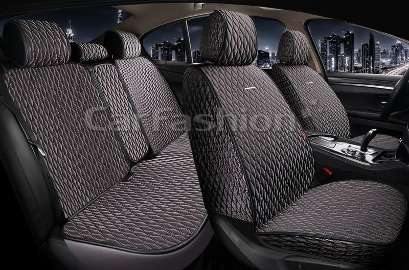 Комплект Накидок   «ICEBERG PLUS» Серый/Черный/Т.серый  ("холодок", искусственный шёлк)