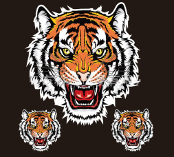 Наклейка  Тигр 22x20см