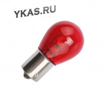 Лампа МАЯК 12V     А 12-21  P21W  BA15s (ровн.цоколь) (100) красный