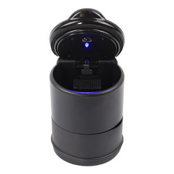 Пепельница Carlife чёрная со светодиодной подсветкой