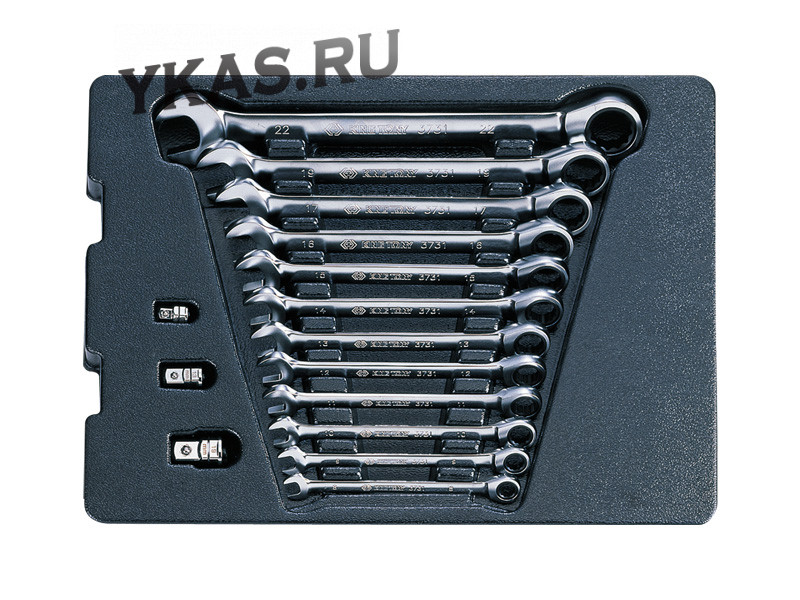 Набор трещоточных комбинированных ключей, 15 предметов_37071