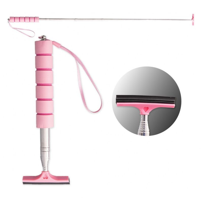 Стяжка воды "Li-Sa" Т"-образный, лезвие - 6,5см, телескопическая поролон. ручка 21,5-97,5см, розовый