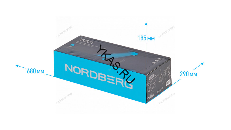 Домкрат подкатной NORDBERG N32031L с проставкой