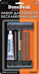 DD 0308 Набор для ремонта бескамерных шин  (клей, 2шила, 5 шнурков)