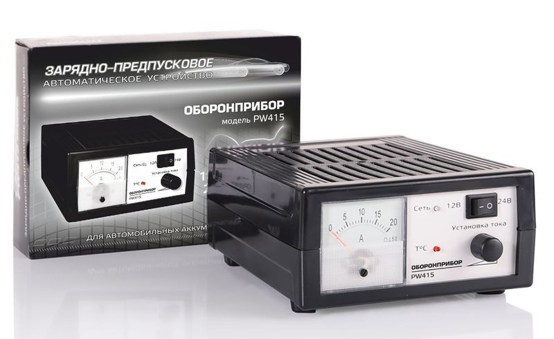Зарядное устр-во импульсное ОБОРОНПРИБОР  PW 415  (автомат.стрелочн. 0,8-20А. 12/24В)