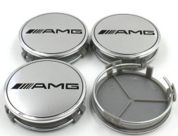 Заглушка (колпачок) на литой диск мод. AMG серебро ( D75/ D72)