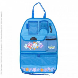 Органайзер на спинку сидения с рисунком "Смешарики" с Крош (синий/голубой)