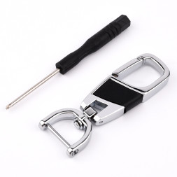 Брелок  "КАРАБИН" (1 кольцо) скоба  Хром