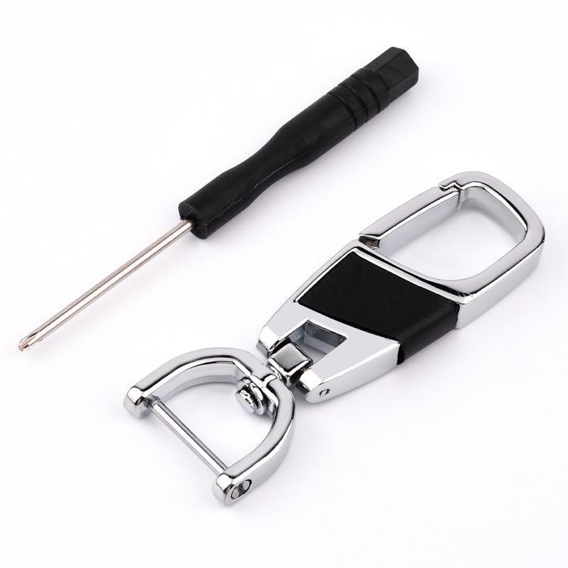 Брелок  "КАРАБИН" (1 кольцо) скоба  Хром