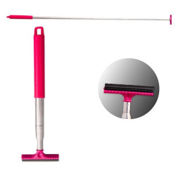 Стяжка воды "Li-Sa" Т"-образный, лезвие - 6,5см, телескопическая ручка 23-98см, розовый