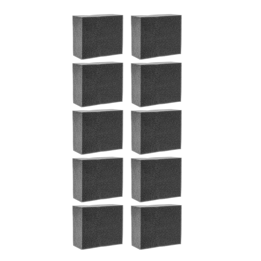 SCHWAMM WEICH, SCHWARZ Серая губка химостойкая, 125x55x45 мм. Комплект 10 штук 999038/10