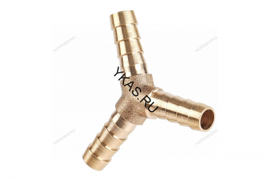 Тройник соединительный "ёлочка" NORDBERG NP3S08 для сращивания шлангов (8 мм)