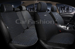 Комплект Накидок   «ICEBERG PLUS» Черный/Черный/Синий  ("холодок", искусственный шёлк)