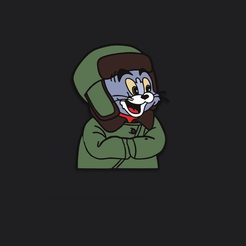 Наклейка  Том и Джери (Том)  8x8,5см