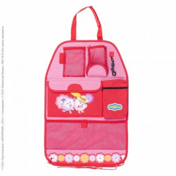 Органайзер на спинку сидения с рисунком "Смешарики" с Нюшей (розовый)