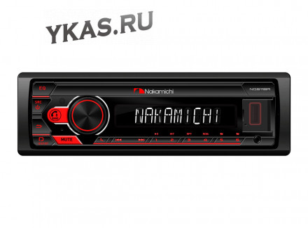 Автомагн.  Nakamichi NQ511BR Black/Red USB /SD/FM ресивер , 4х50 Вт
