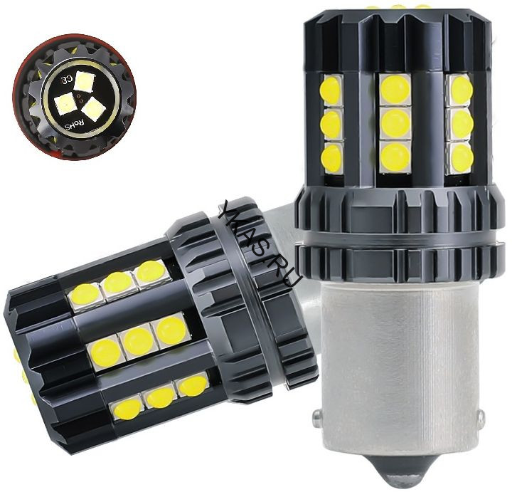 SOLAR  Свет-од  12V  T15  24 SMD 3030   BAU15S белый (смещенный цоколь) 800Lm