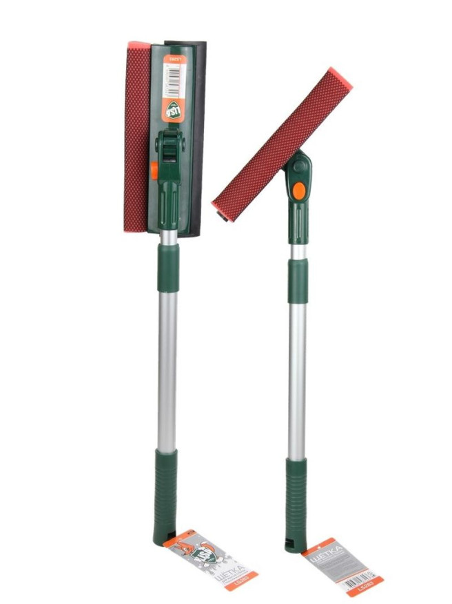 Щетка для мойки  "Li-Sa" c поролоном и водосгоном, телескопическая ручка 38-54 см (LS283)