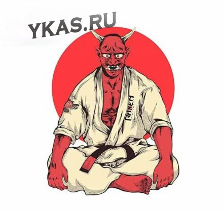 Наклейка  Дьявол в кимоно  18x16см