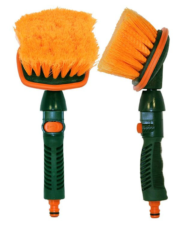 Щетка для мойки  "Li-Sa" проточная ручка с запорным краном (30см) (LS008)