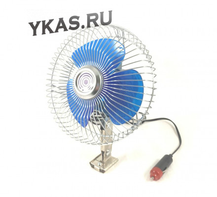 Вентилятор 6&quot; KS 1612  12 V метал.(регулир.скор.,угол поворота 120 градусов)