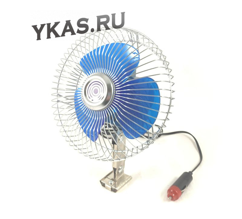 Вентилятор 6" KS 1612  12 V метал.(регулир.скор.,угол поворота 120 градусов)