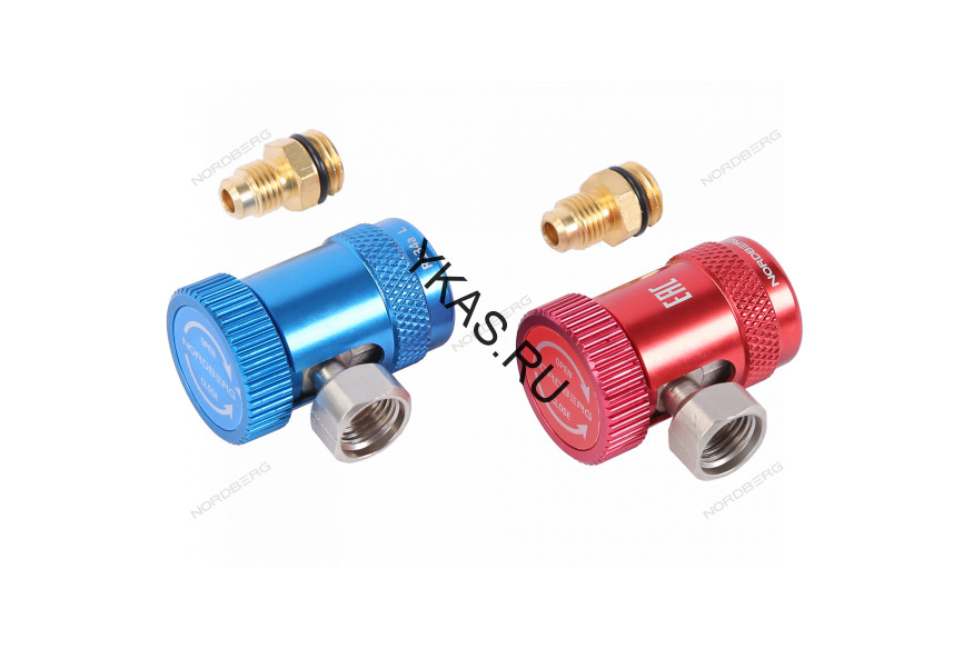 Комплект быстросъемная муфт высокого и низкого давления NORDBERG NFA7L для фреона R134a