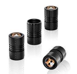 Колпачки на нипель  Кот в очках черный (к-т 4шт)