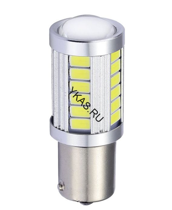 SOLAR  Свет-од  12V  T15  33 SMD 5730   BA15S желтый