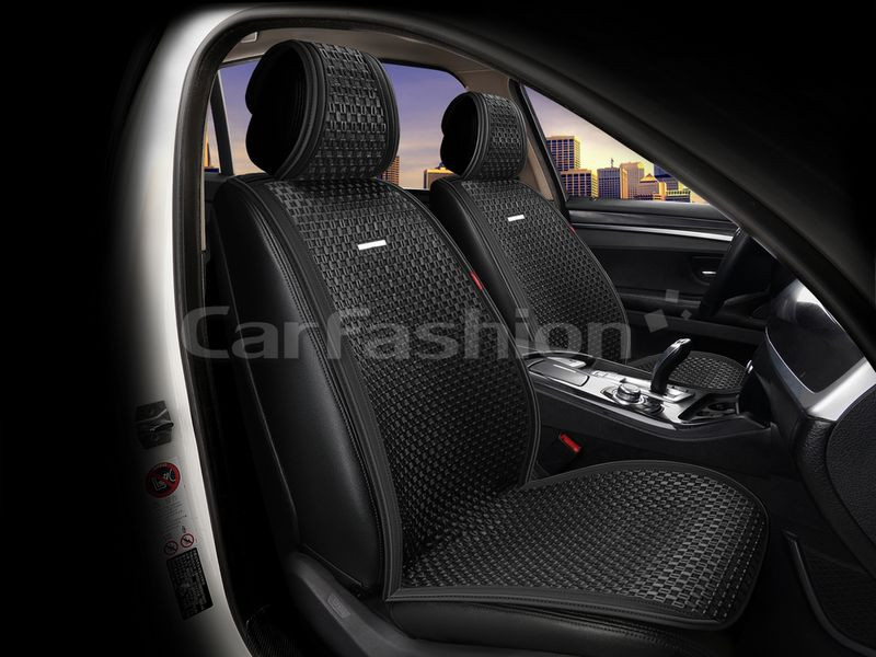 Накидки Фронт   «BREEZE FRONT»  Чёрный/Чёрный/Чёрный  (искусственный шёлк/экокожа)