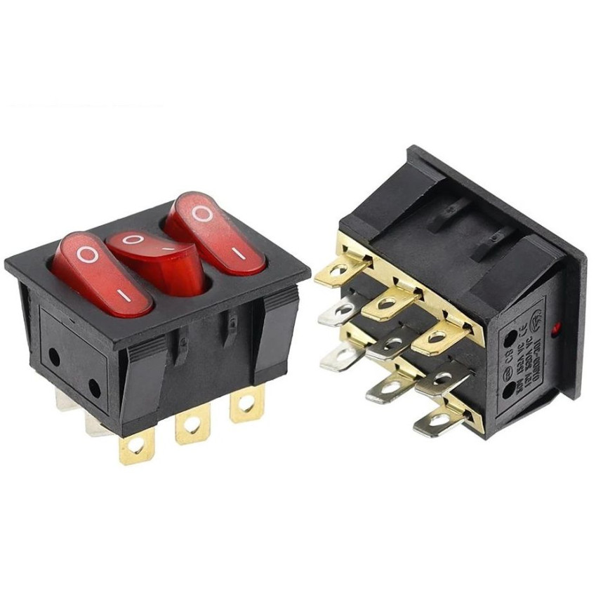 ЭТ Кнопка FOTEK тройная, 9 контактов