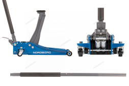 Домкрат подкатной NORDBERG N32032 cо сверхнизким подхватом и педалью