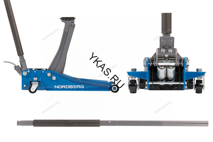 Домкрат подкатной NORDBERG N32032 cо сверхнизким подхватом и педалью