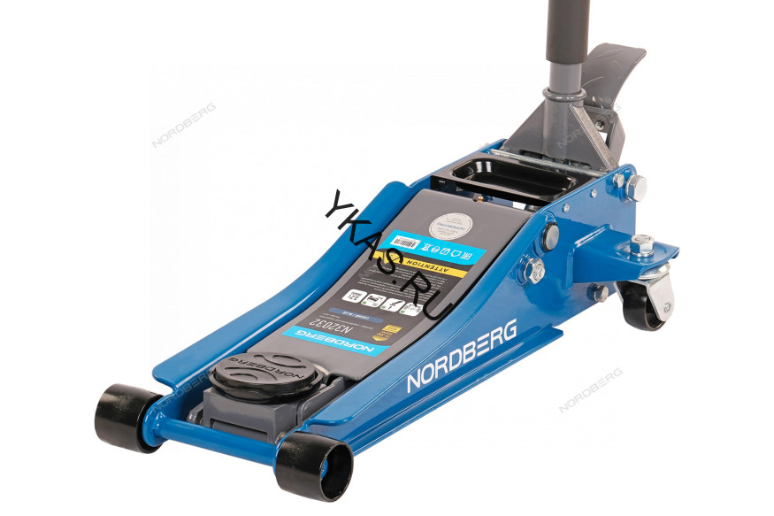 Домкрат подкатной NORDBERG N32032 cо сверхнизким подхватом и педалью