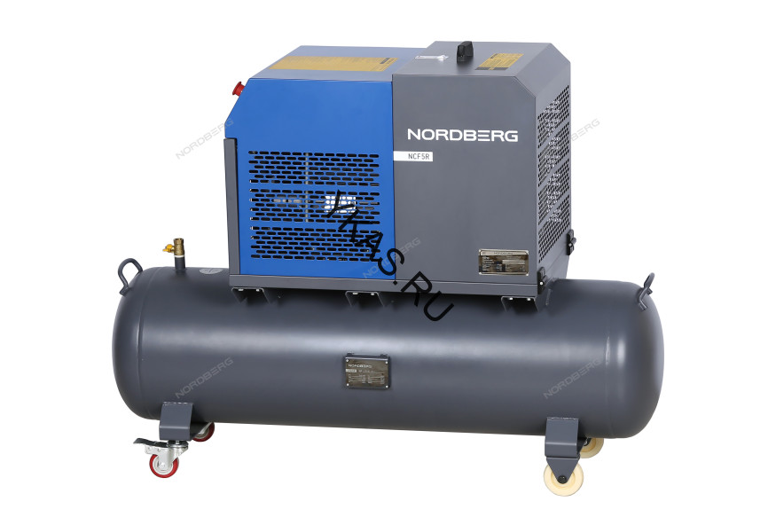 Компрессор винтовой NORDBERG NCF5R (4 кВт, ресивер 180 л, 10 бар, 450 л/мин)