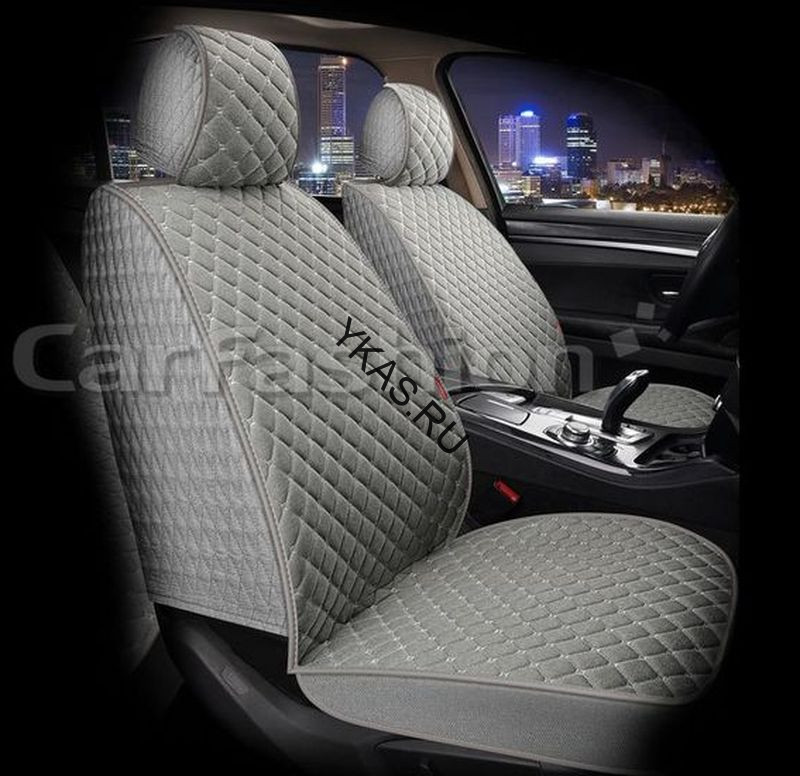 Накидки Фронт   «LINEN CUBE FRONT»   Св.Серый/Св.Серый (лён/усиленная боковая утягивающая резинка)