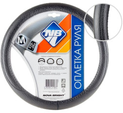 Оплетка  на руль  Nova Bright  46654 - М  экокожа, "черная шагрень"