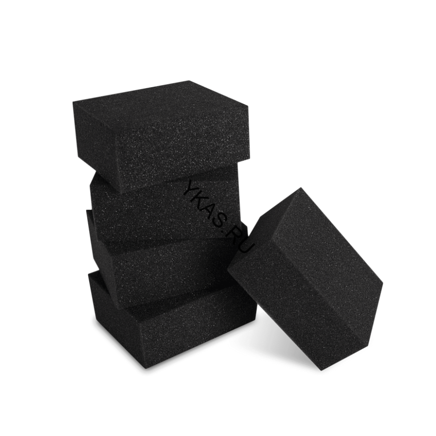 SCHWAMM WEICH, SCHWARZ Серая губка химостойкая, 120x100x50 мм. Комплект 5 штук 999038/5