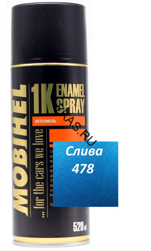 Mobihel  Эмаль базовая металлик слива калина (520мл)