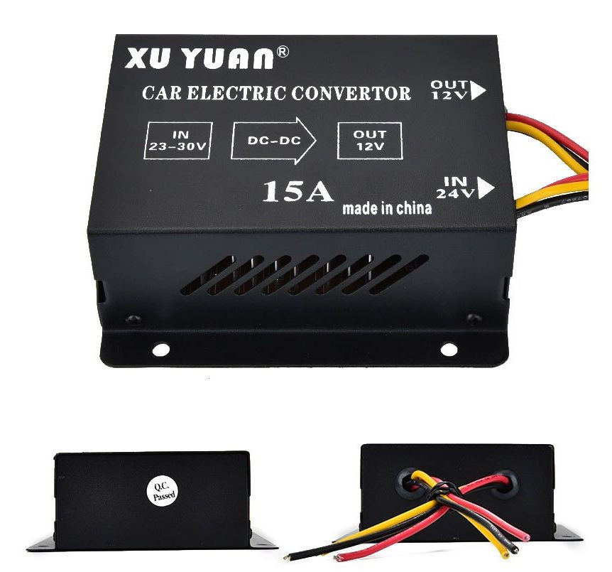 Преобраз. напряжения понижающий  Carlife  24-12V   15A 180W