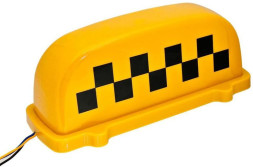 Такси шашечки магн.  "TAXI"  с подсветкой 12V Желтый
