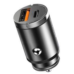 АЗУ  Carlife  2USB (12/24V - QC3.0  9V/2.22A ) Черный (без упаковки)